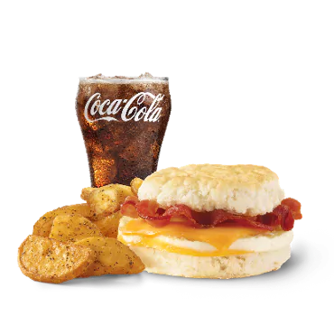 Wendy’s Breakfast Menu 2026 – Prices, Calories & Deals 8 Bacon, Egg & Cheese Biscuit Combo at Wendy's Breakfast.